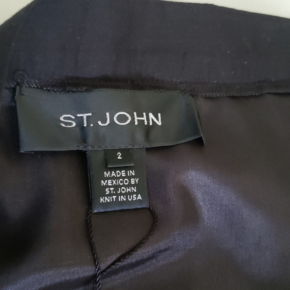 St.John NEW Balloon Skirt Mesh Top Women's BLACK & WHITE NWT - Picture 10 of 15